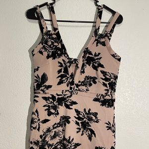 Cream Colored Formal Floral Dress